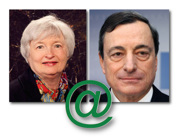  Mail de réponse de Janet (Yellen, FED) à Mario (Draghi, BCE)