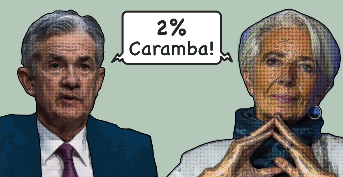  Caramba ! 2% = 2,8% = 4,9% = 5,2% = 6,8 % : les égalités d’inflations des Banques centrales